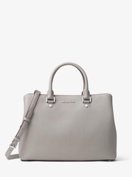 Bolso Satchel Savannah Grande De Piel Saffiano