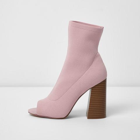 light pink peep toe heels
