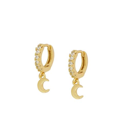 Pendientes Multicirconitas Moon Gold