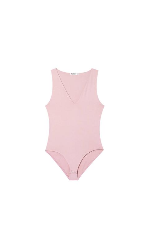 V-neck Polyamide Bodysuit