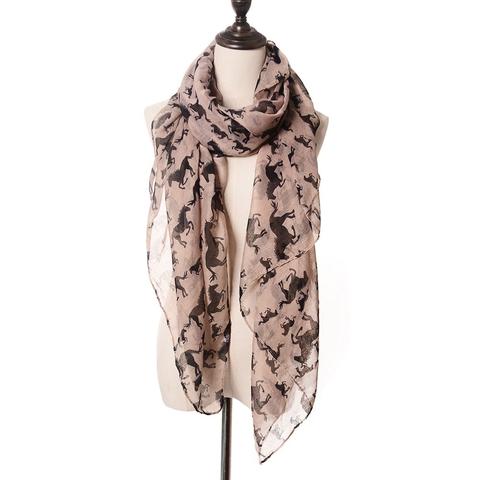 Bali Yarn New Print Silk Scarf Bronco Running