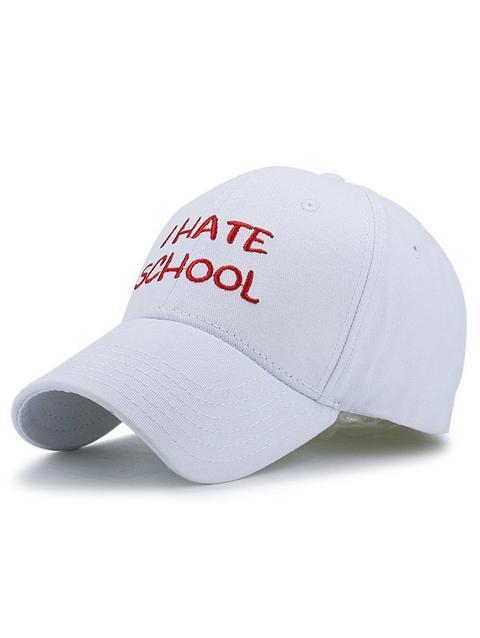 I Hate School Embroideried Design Baseball Hat