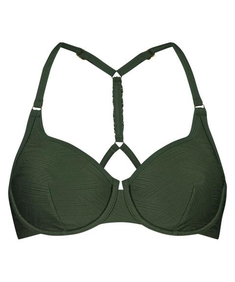 Hunkemöller Top De Bikini De Aros No Preformado Green Lines Verde