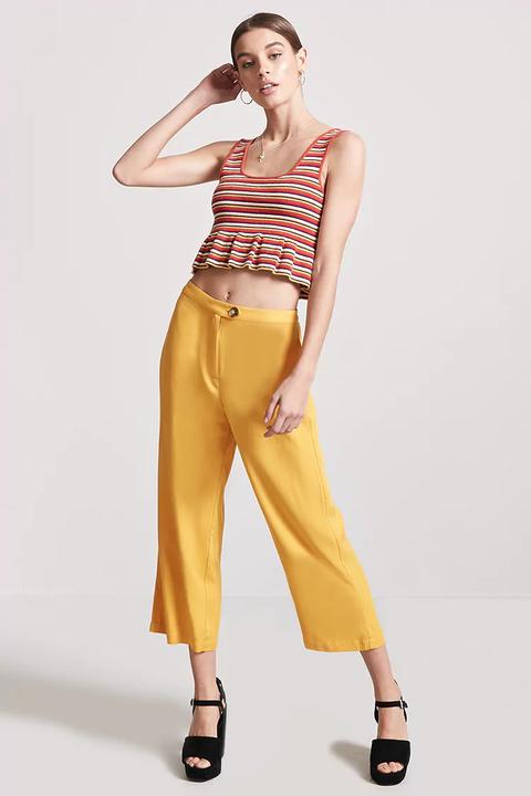 Pantaloni Larghi Cropped