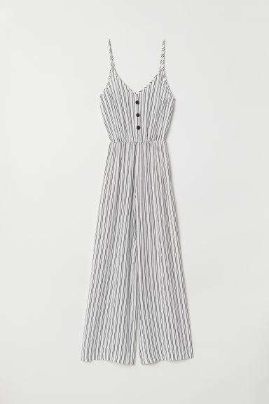H & M - Mono Con Escote De Pico - Blanco
