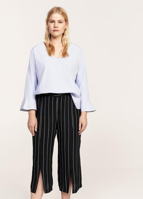 Pantaloni Crop Righe