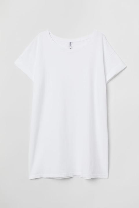 Camiseta Larga - Blanco