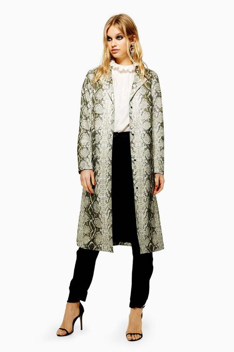 Snake print 2025 coat topshop