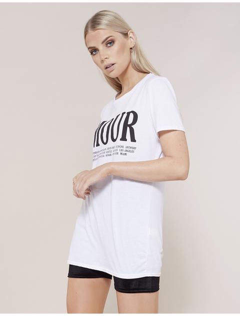 White Slogan T-shirt