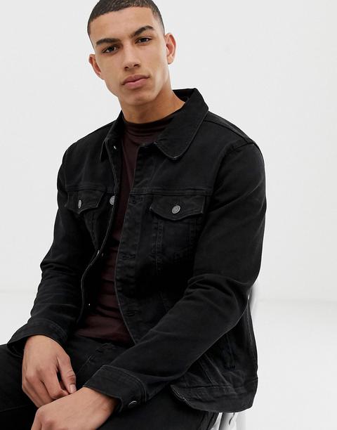 Pull&bear - Veste En Jean - Noir