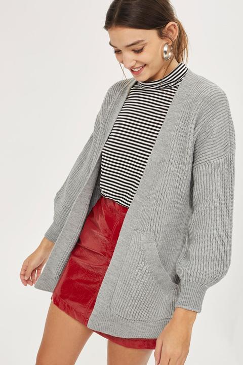 Belted Ribbed Cardigan