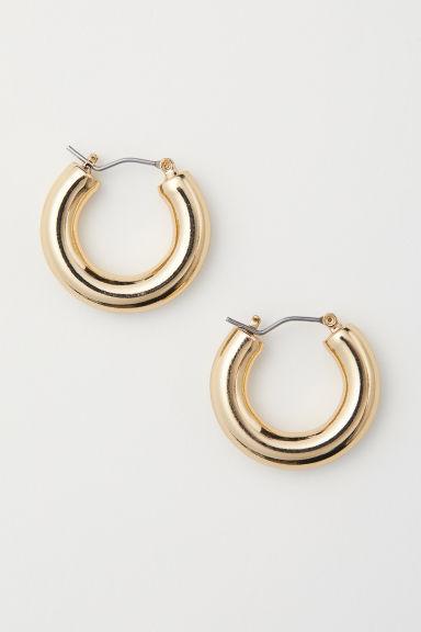 H & M - Hoop Earrings - Gold