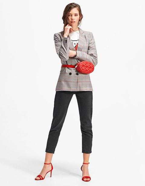 Blazer Con Doppia Abbottonatura Grigio Scuro