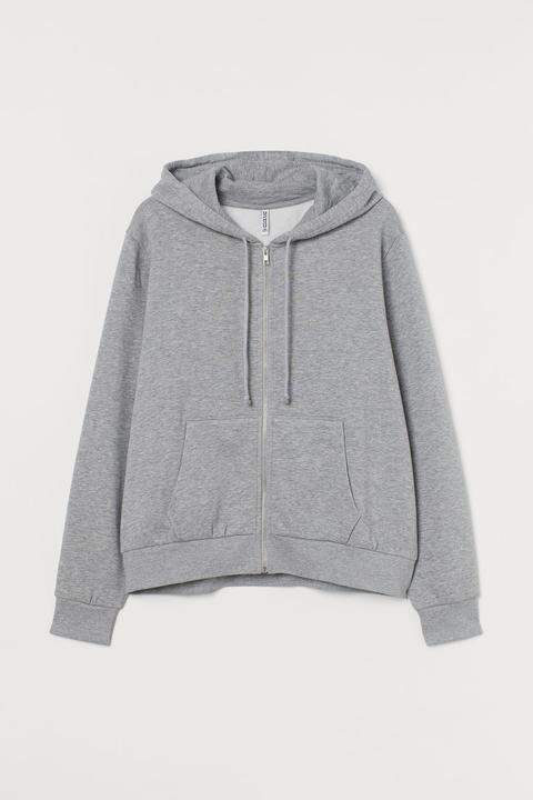 H & M+ Zip-through Hoodie - Grey