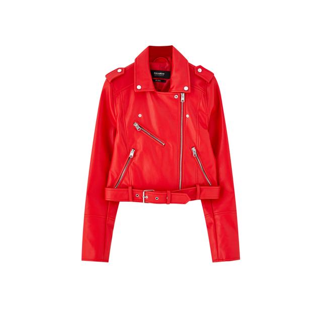 veste simili cuir pull and bear