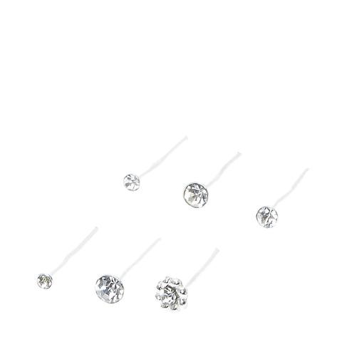 6 Piece Sterling Silver Nose Earring Set