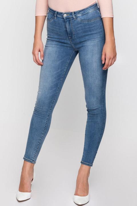 Jeans Vita Alta Blu Chiaro