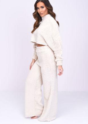 Teddy Borg High Neck Loungewear Co Ord Set Beige