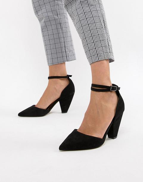 Asos Design - Speakeasy - Scarpe A Punta Con Tacco Medio - Nero