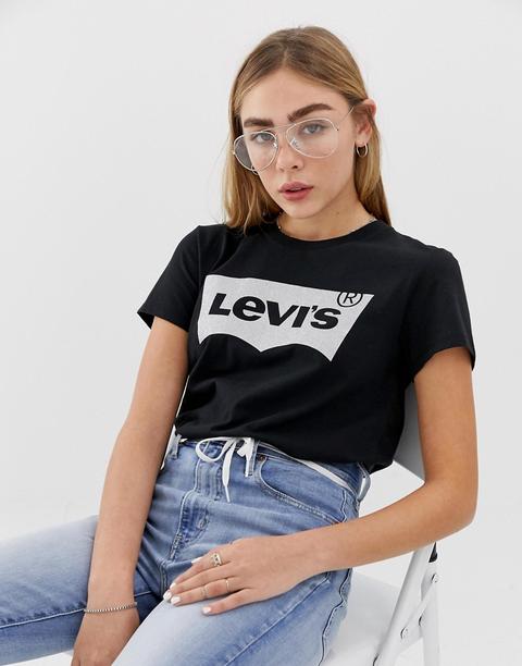 Camiseta Con Manga Murciélago Y Purpurina De Levi's