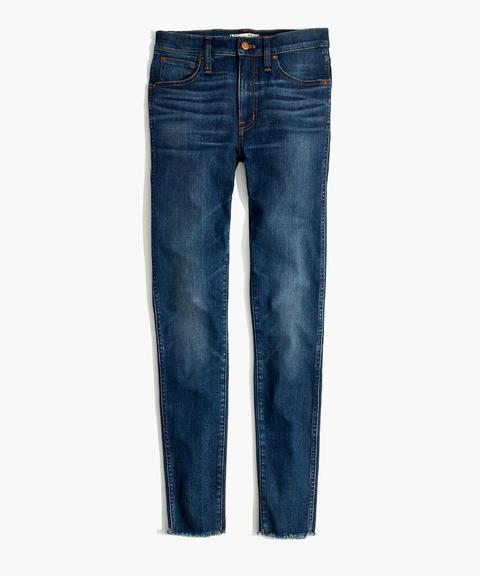 9" Mid-rise Skinny Jeans In Paloma Wash: Raw-hem Edition