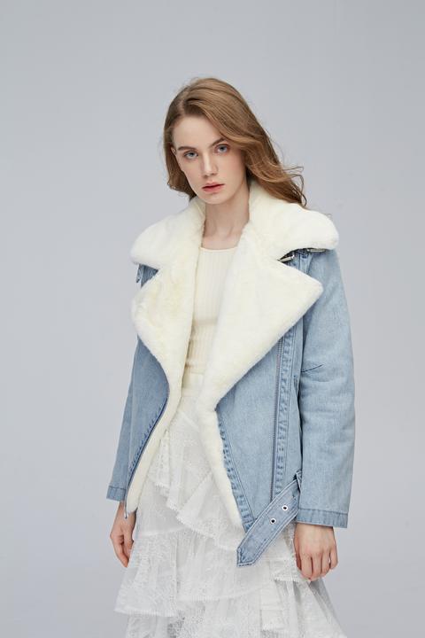 Giacca Di Jeans Con Pelo - Angelo Jacket