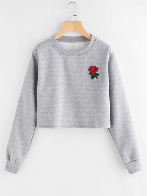 Rose Patch Sweatshirt