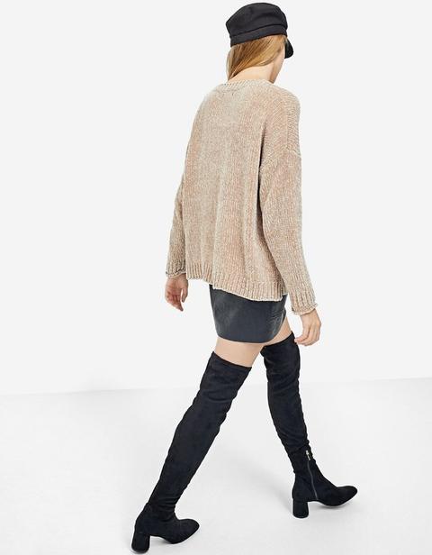 Pullover Ciniglia Beige Melangiato