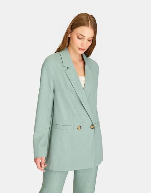 Veste Rustique Oversize Vert Pastel