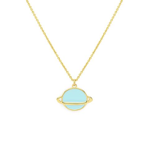 Saturn Necklace Turquoise - Joyas Online