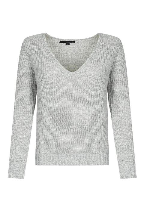 Pullover In Maglia Grigio