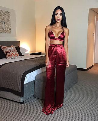Satin Wine Bralet (sale)