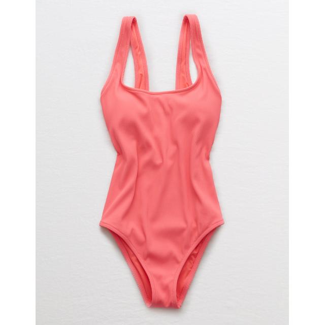 aerie ribbed scoop one piece swimsuit