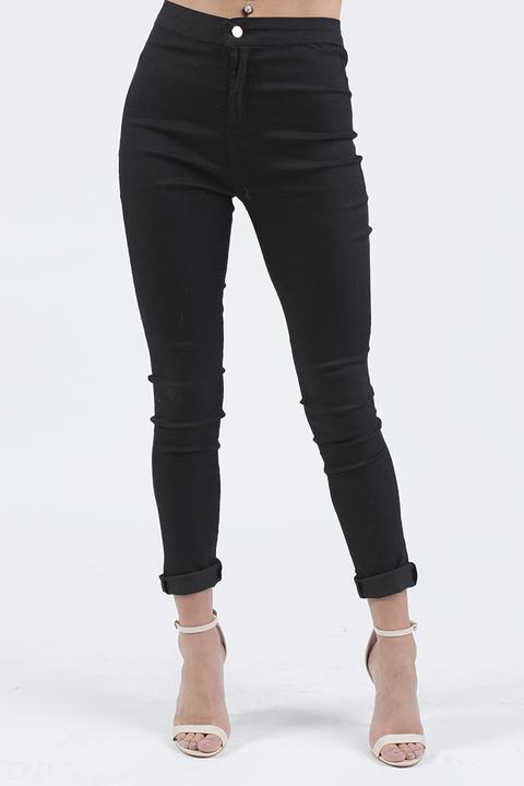 Black High Waisted Skinny Jeans - Taylor