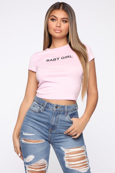 I'm His Baby Girl Tee - Pink