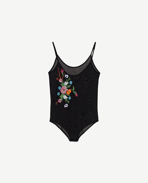 Body Tul Bordado Floral