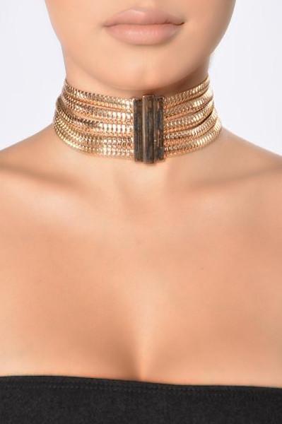 Go Big Or Go Home Choker - Gold