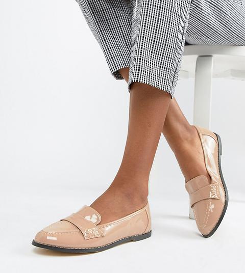 London Rebel - Flache Loafer - Beige