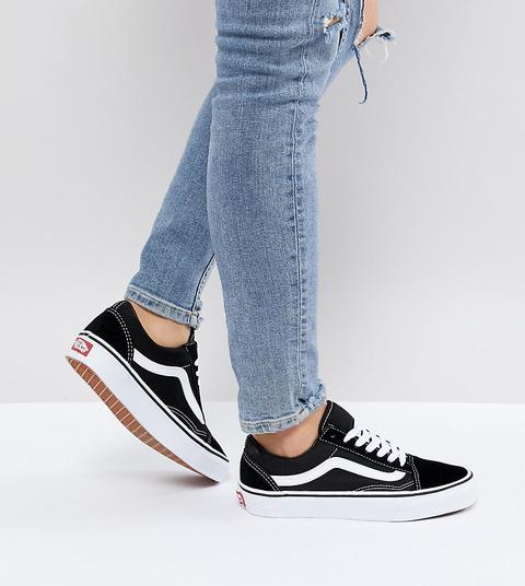 old school vans negras plataforma old school vans negras plataforma