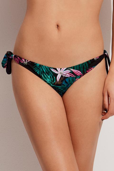 Bikini Slip Fiocchi Romance Jungle Nero