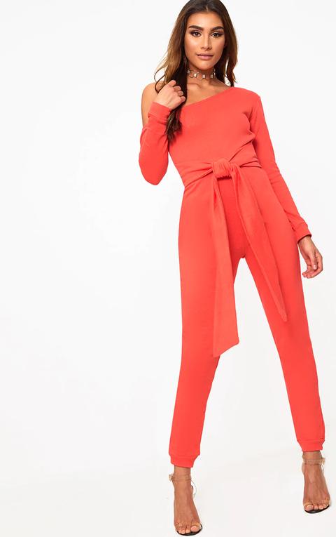 Red Sweat Jumpsuit, Red
