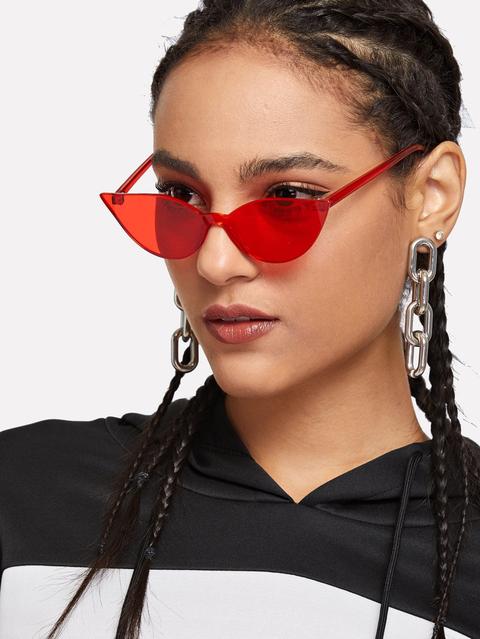 Rimless Tinted Lens Sunglasses