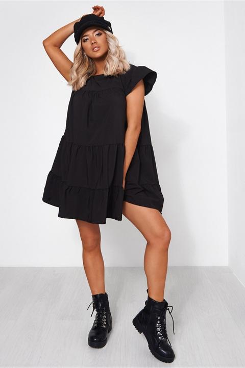 Luca Petite Black Smock Dress