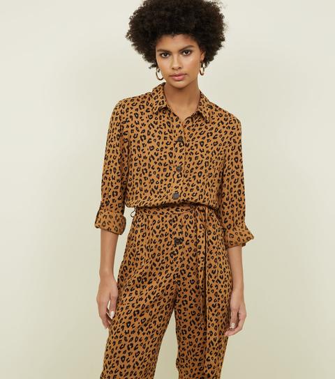 new look leopard jumpsuit