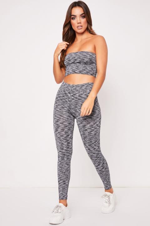 Emma Black Striped Legging Co-ord