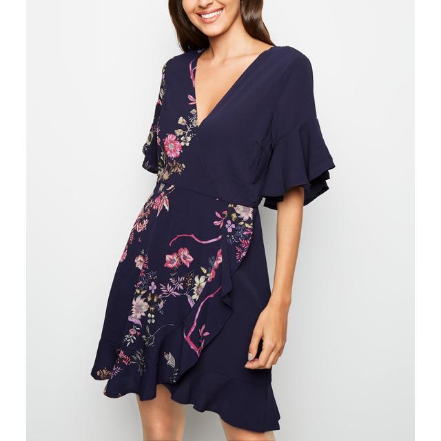 ax paris navy wrap dress