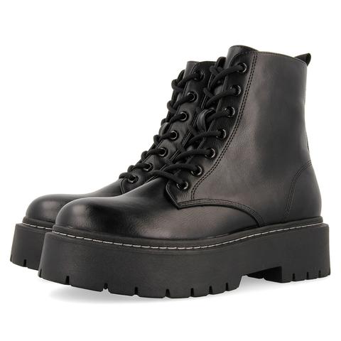 Botas Negras De Estilo Militar Con Piso Grueso Para Mujer Yelabuga