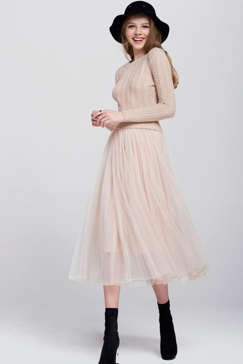 Julia Tulle Knit Dress