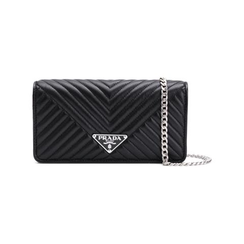 Prada Bandolera Mini Acolchada - Negro