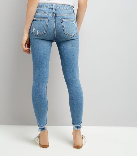 Blue Ripped Knee Skinny Jenna Jeans